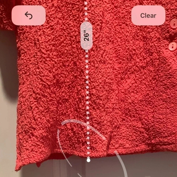 Alfred Dunner Coral Button Down 3/4 Sleeves Top - Picture 13 of 14